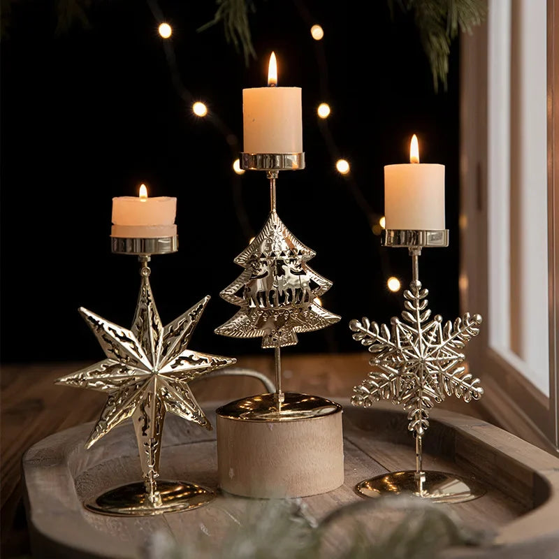 Christmas Votive Candle Holder - Metal Tealight Holder with Festive - Fugazi 