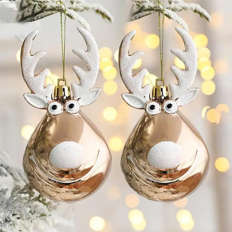 2pcs Elk Christmas Bauble Ornaments - Fugazi 