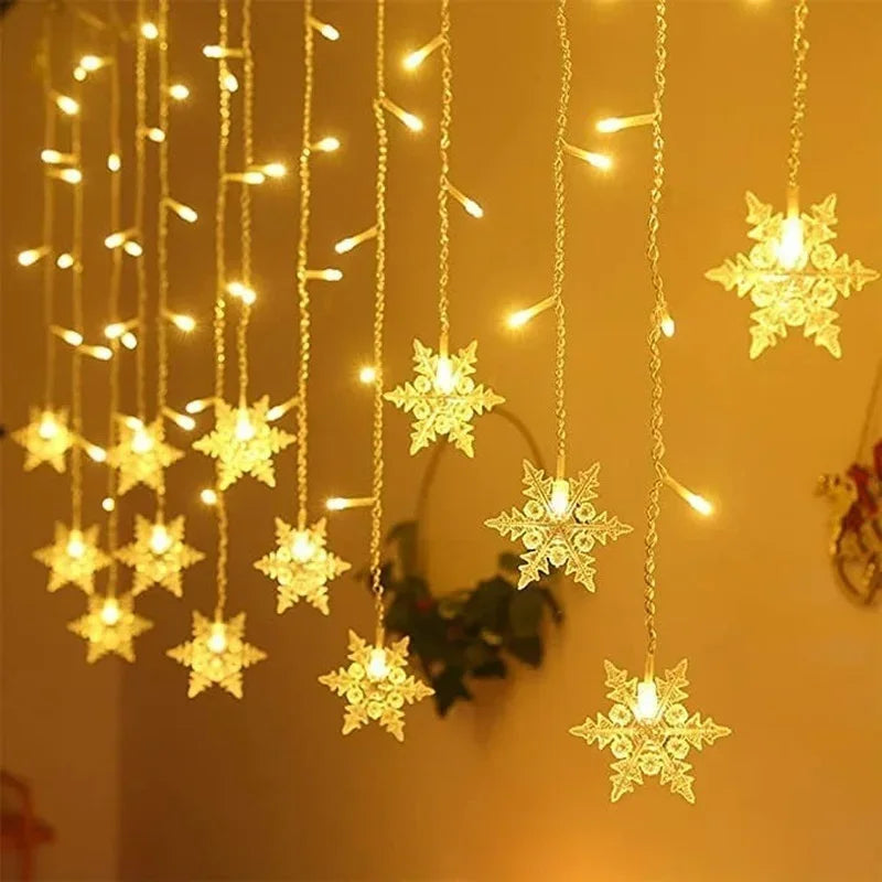 Snowflake LED Curtain String Lights - Fugazi 