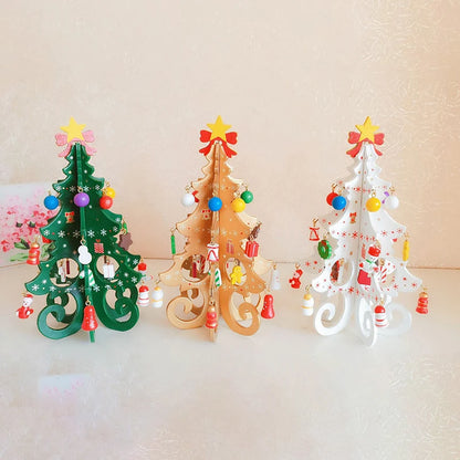 Handcrafted 3D Wooden Christmas Tree Decoration - Fugazi 