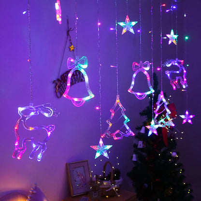 3.2M LED Christmas Fairy Lights with Stars, Deer, and Bells - Fugazi 