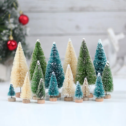 Mini Wooden Christmas Tree - Blue, Green, White & Gold - Fugazi 