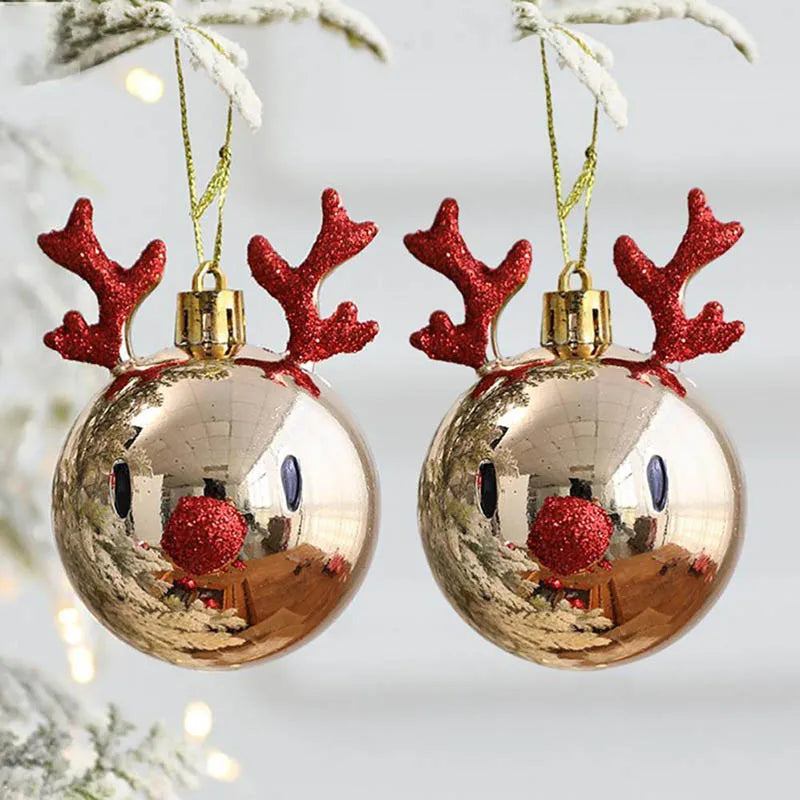 2pcs Elk Christmas Bauble Ornaments - Fugazi 