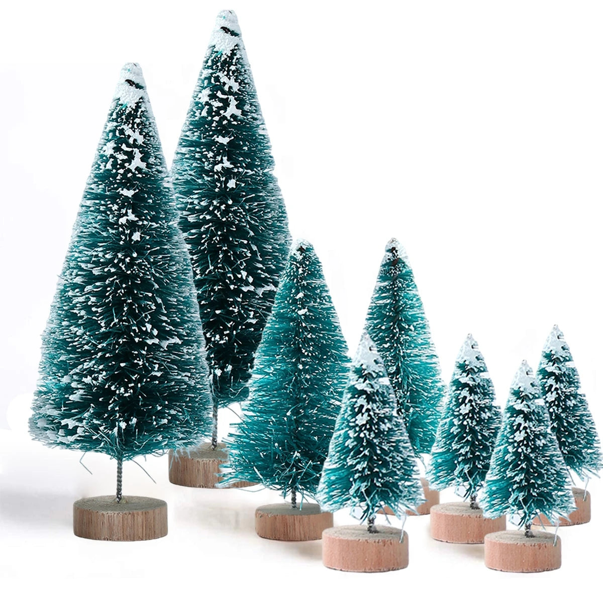 Mini Wooden Christmas Tree - Blue, Green, White & Gold - Fugazi 