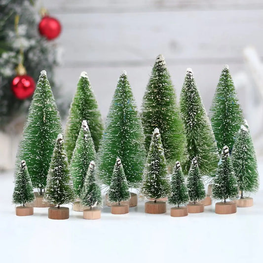 Mini Wooden Christmas Tree - Blue, Green, White & Gold - Fugazi 